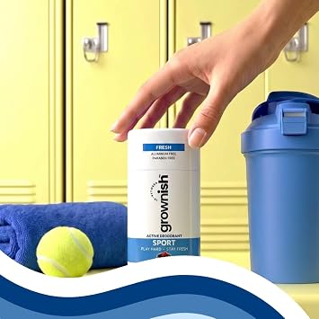 grownish SPORT Deodorant for Boys 8up | Aluminum-Free Kids Deodorant Sensitive Skin | Cool Sport Scent | All-Day Odor Protection | Natural Deodorant for Tweens & Growing Boys (PACK OF 2)