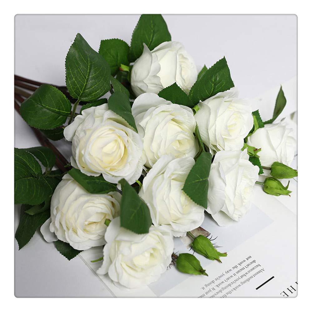 Ramo De Simulación De Flores De Rosas Artificiales Conjunto De Flores Falsas De Plástico Decoración De Interiores Decoración De La Sala De Estar Floral 60cm