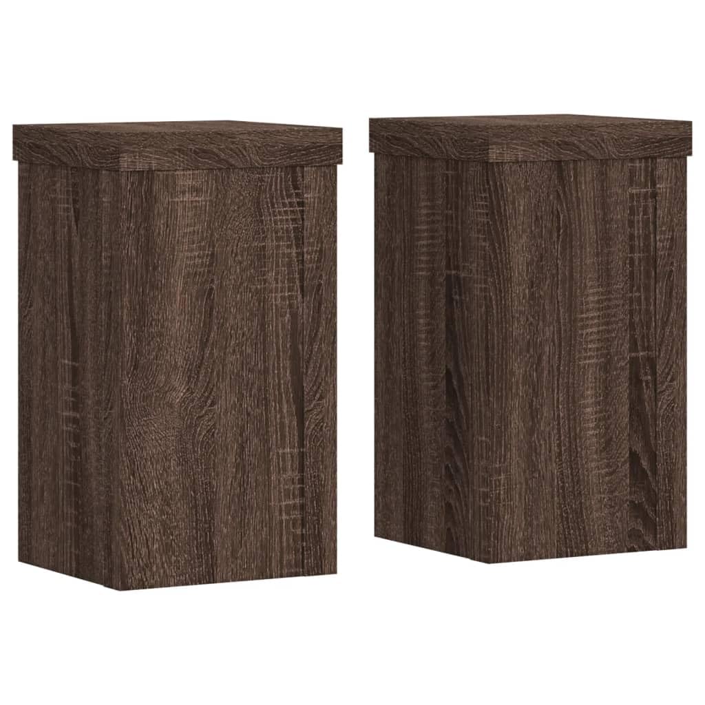 vidaXL Plant Stands 2 pcs, Plant Pot Stand for Indoor Living Room, Plant Holder for Decorative, Flower Stand Flower Pot, Brown Oak Engineered Wood — image 1