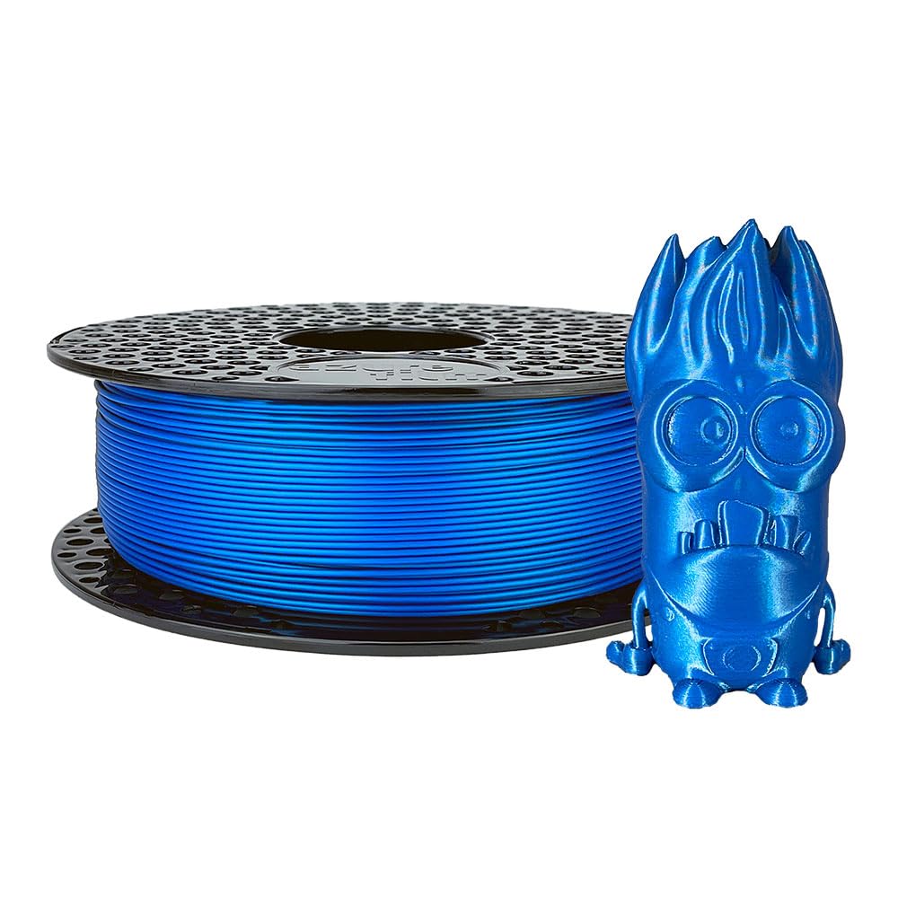AzureFilm Original PLA Filament für 3D-Drucker, 1,75 mm, 1 kg Spule, einfach zu drucken, hohe Präzision, glatte Oberfläche, ideal für Prototypen (Perlblau, 1 kg)