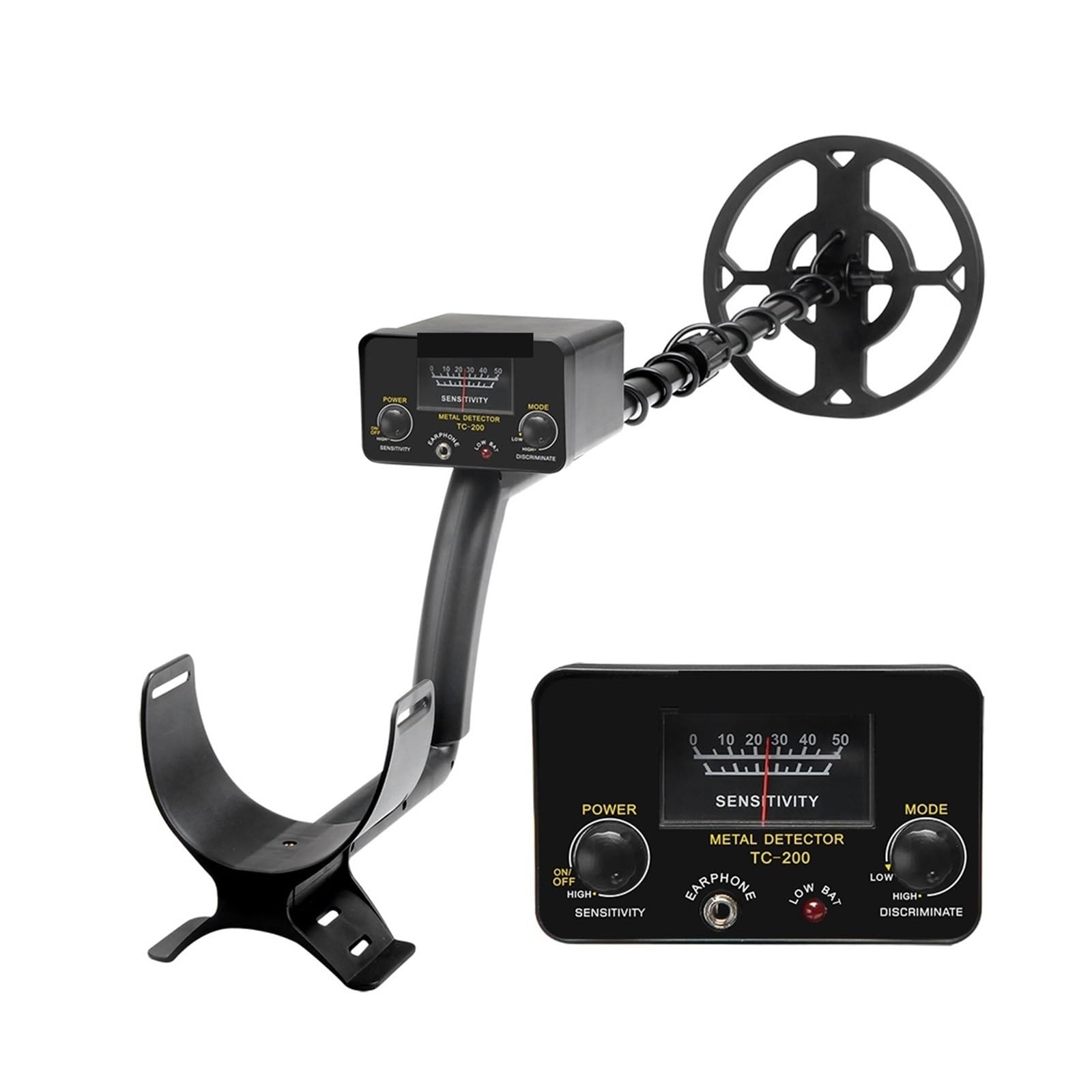 Détecteur de métaux portable TC-200 étanche pour chercheur d'or