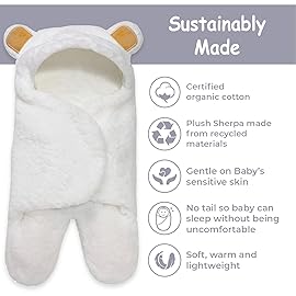 Jam Naturals-Cute Bear Organic Newborn Swaddle Wrap-Gender Neutral Soft Baby Blanket, Newborn Baby Registry Gift (Golden Brown, 0-3m)