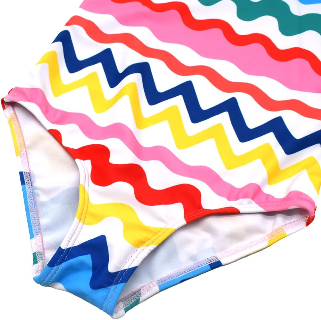 Girls One-Piece Swimsuit with Adjustable Straps, Quick-Dry Design, Perfect for Pool, Beach, Surfing, Ages 2-12