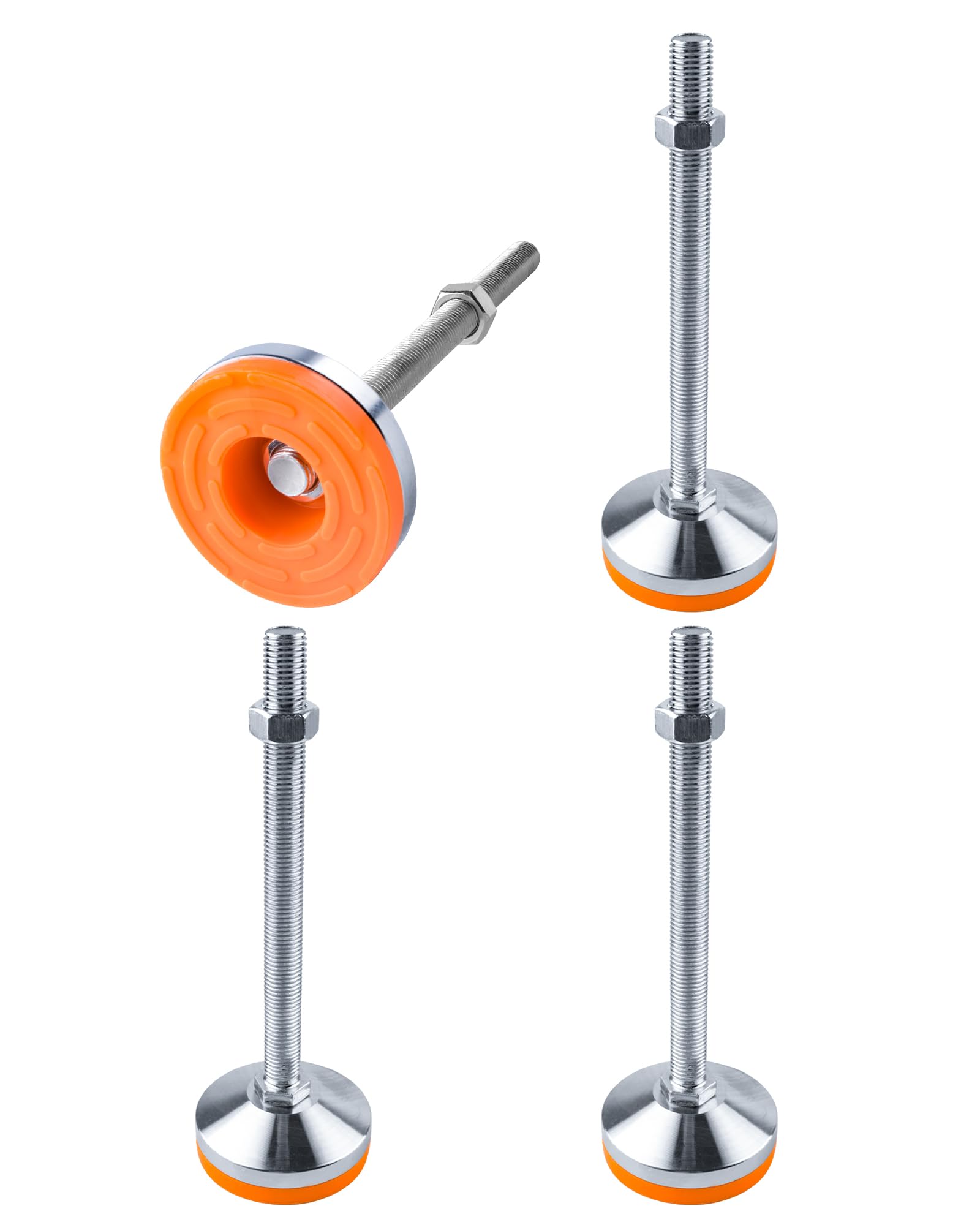 Tycoonest 4 PCS M16xThread 200xBase 80 Leveling Feet Adjustable Carbon Steel Machine Feet Heavy Duty Furniture Leveler for Furniture,Table