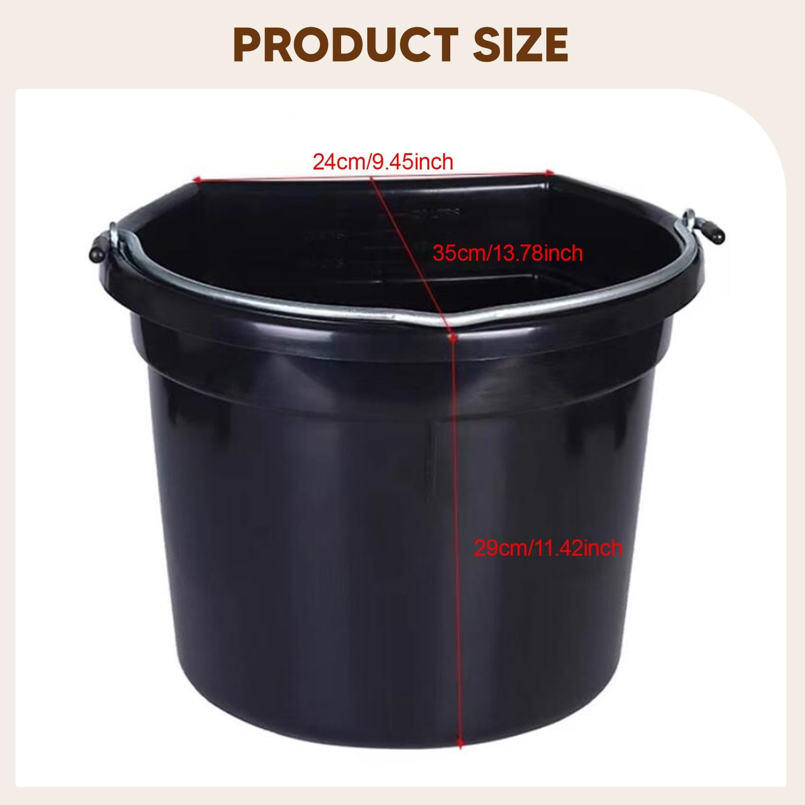 Cubo de Agua para Caballos, Fácil de, Suministros de Alimentación, Comedero para Granja O