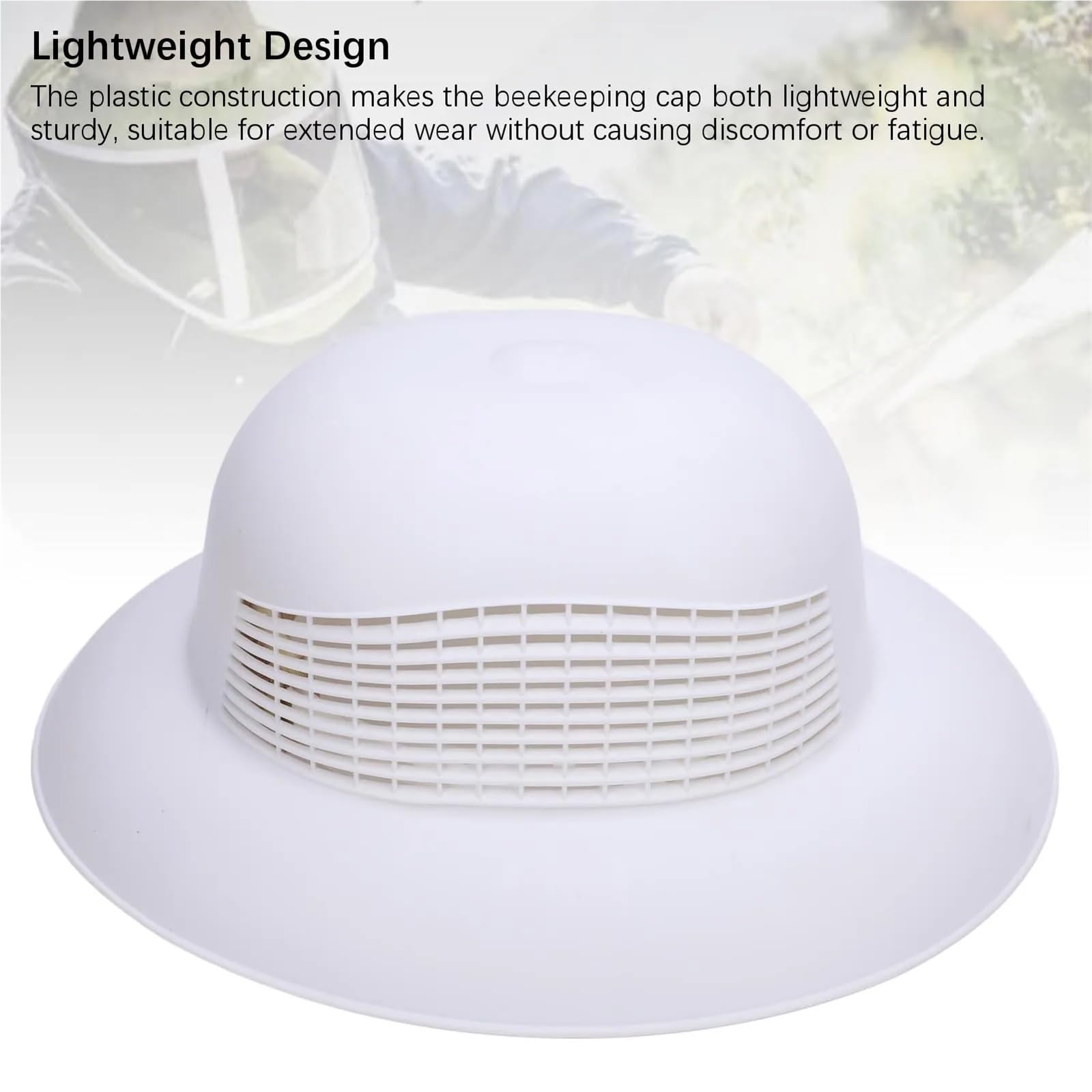 2 pezzi cappello da apicoltore rigido ventilato protettivo strumento for uomini donne bianco Strumento per l'apiario