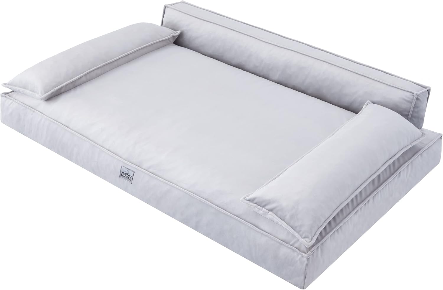 DOGGY Dog Bed Pet Bed Dog Couch Lounger Dog Cushion Bed Sofa Dog Basket Pet Bed Soft Dog Sofa Mattress Sleeping Areas Ash 78 x 54 cm