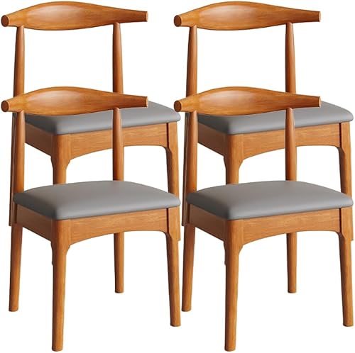 Miniatura 58 de YVYKFZD Solid Wood Dining Chairs Set, Armless Kitchen Chairs, Upholstered Dining Room Chair with Curved Back, Leisure Comfy Side Chair, for Living