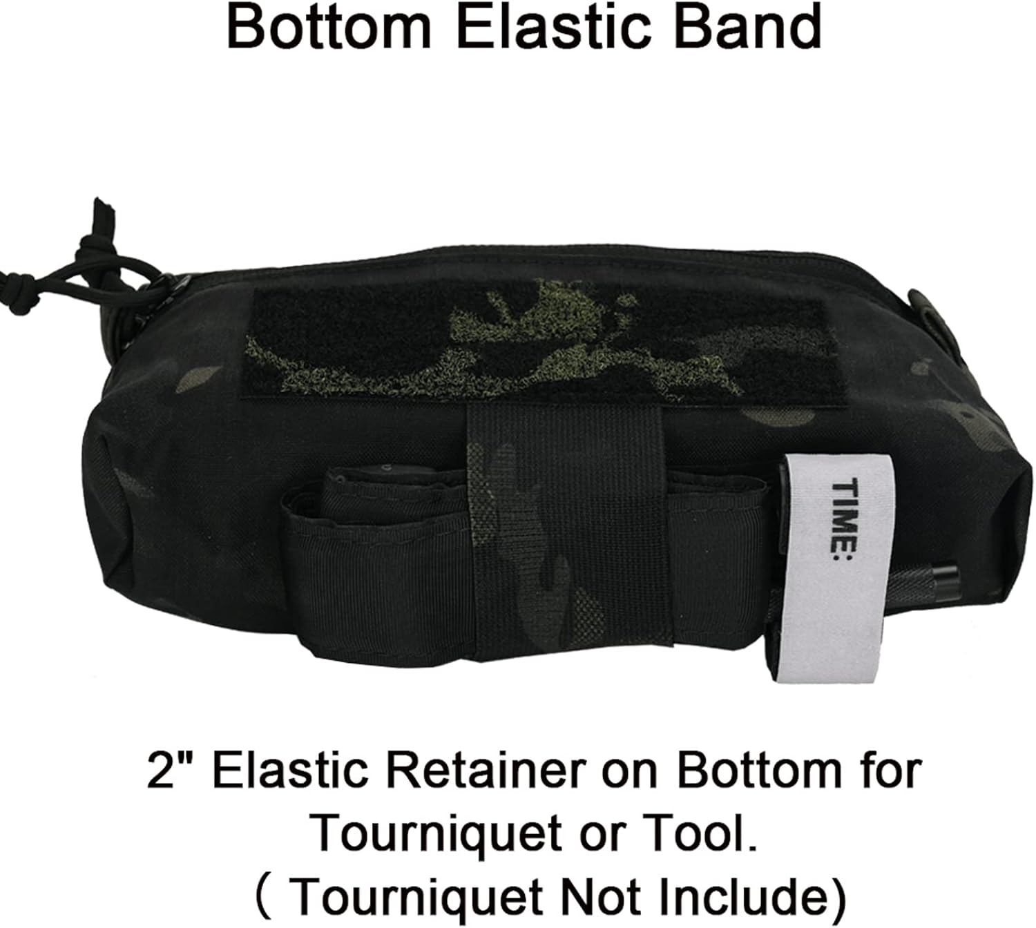 Dangler Pouch Mini Drop Pouch Sack Pouch Abdominal Fanny Pack with Hook and Loop YKK Zipper Tourniquet Holder for Vest Chest Rig (BCP)