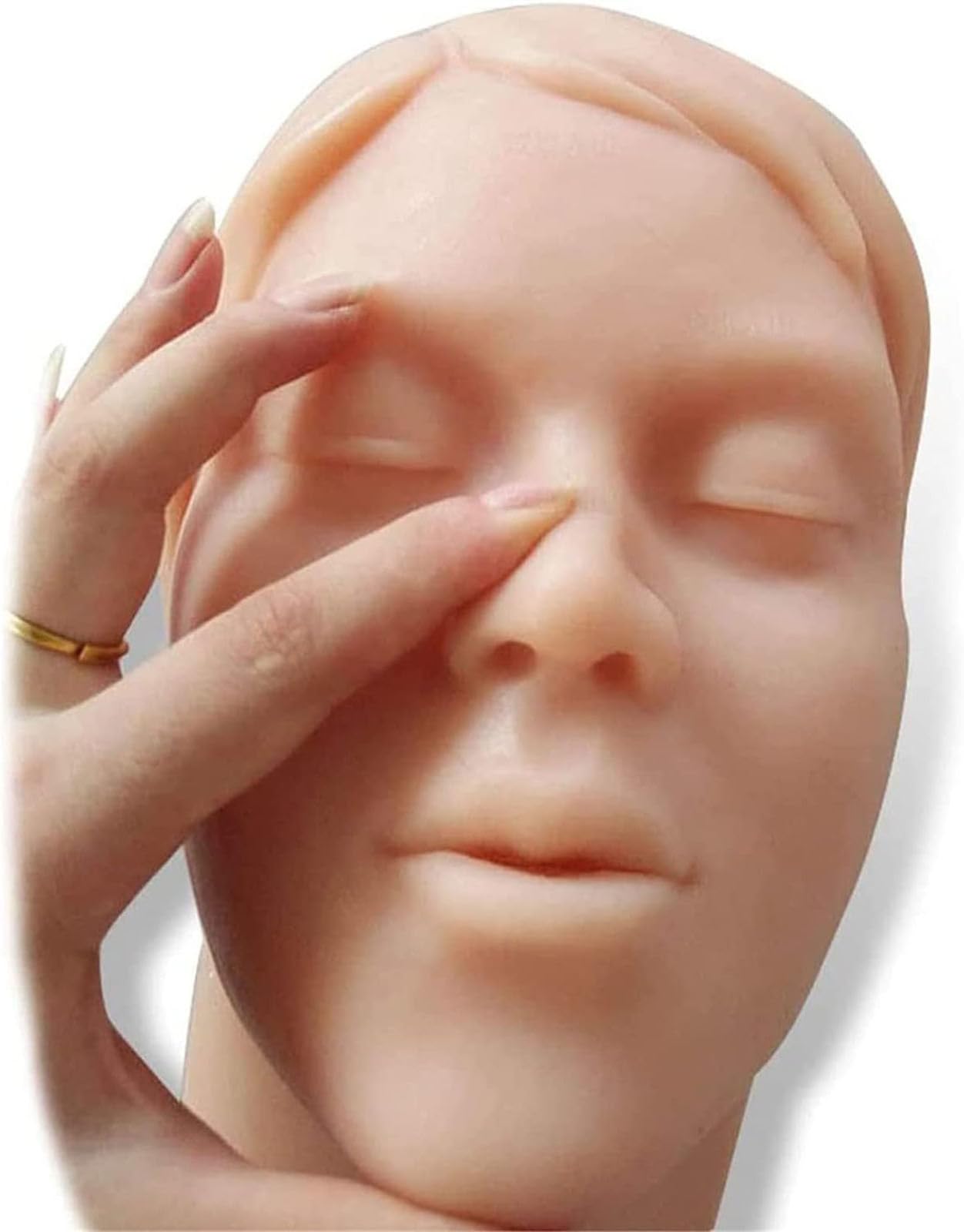 Modèle visage injection en silicone de haute fidélité avec os internes