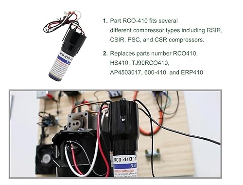 Miniatura 4 de Condensador de arranque duro RCO410 3 en 1 compatible con refrigeradores y congeladores 14-13 H.P. 115VAC Repalces Modelo TJ90RCO410, AP4503017,