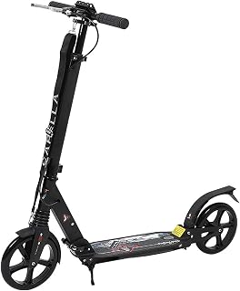 LIYANJJ Pro City Street Scooter Foldable Scooter Flexible Height Adjustment for Kids 10 Years and up/Adults + Large Tires Lean to Steer Technology 1-Kick Open Mechanism