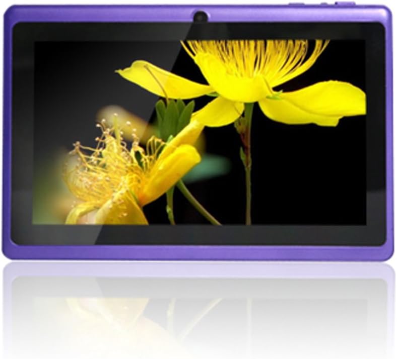 JYJ 7 Inch Android 4.4 KitKat Google Tablet PC Quad Core 16GB Allwinner A33 Cortex A7 Dual Camera 10 Point Capacitive 1.6GHz DDR3 512M Mali400MP2 WIFI Purple