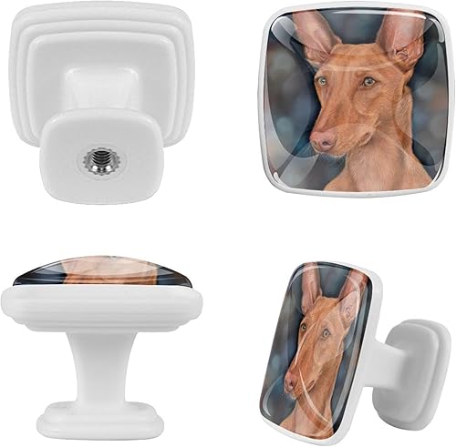 Miniatura 2 de Anna Cowper 4 Pack 1.2 Inch Cabinet Knobs White Square Knobs for Cabinets and Drawers Single Hole Cabinet Hardware Kitchen Cabinet Knobs Closet Door