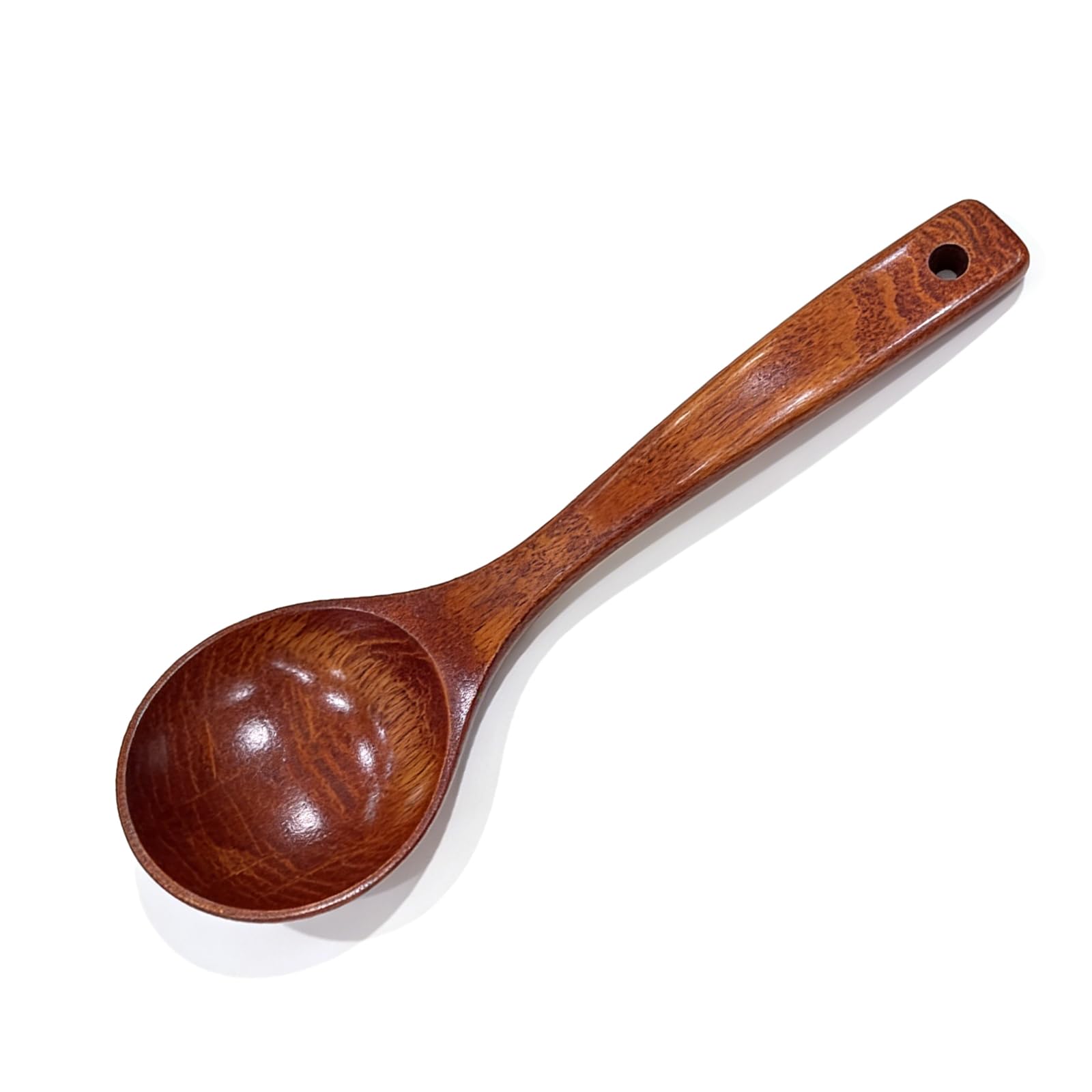 Tsophreniq Handcrafted Kitchen Utensil Long Hook Handle Wooden Spoon for Stews, Family Meals & Modern Cooking Wooden Spoon for Soups and Stews