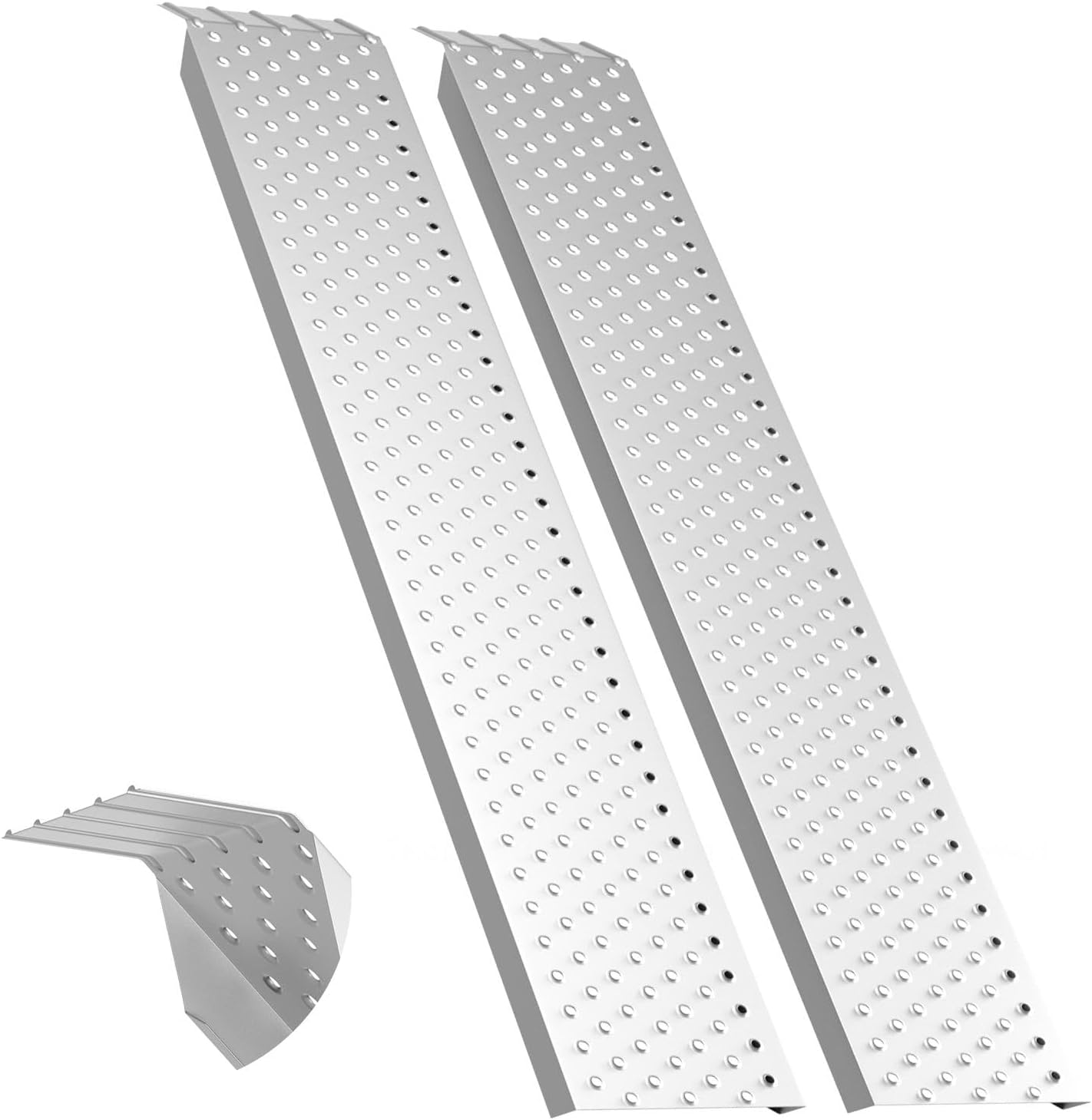 Aluminum Alloy Shed Ramp 2pcs, 63" X 8.66" Heavy Duty Loading Ramps, 1000 Lbs Capacity Ramp, Ramps for Lawn Mower, Bike, Hand Truck, Motorcycle