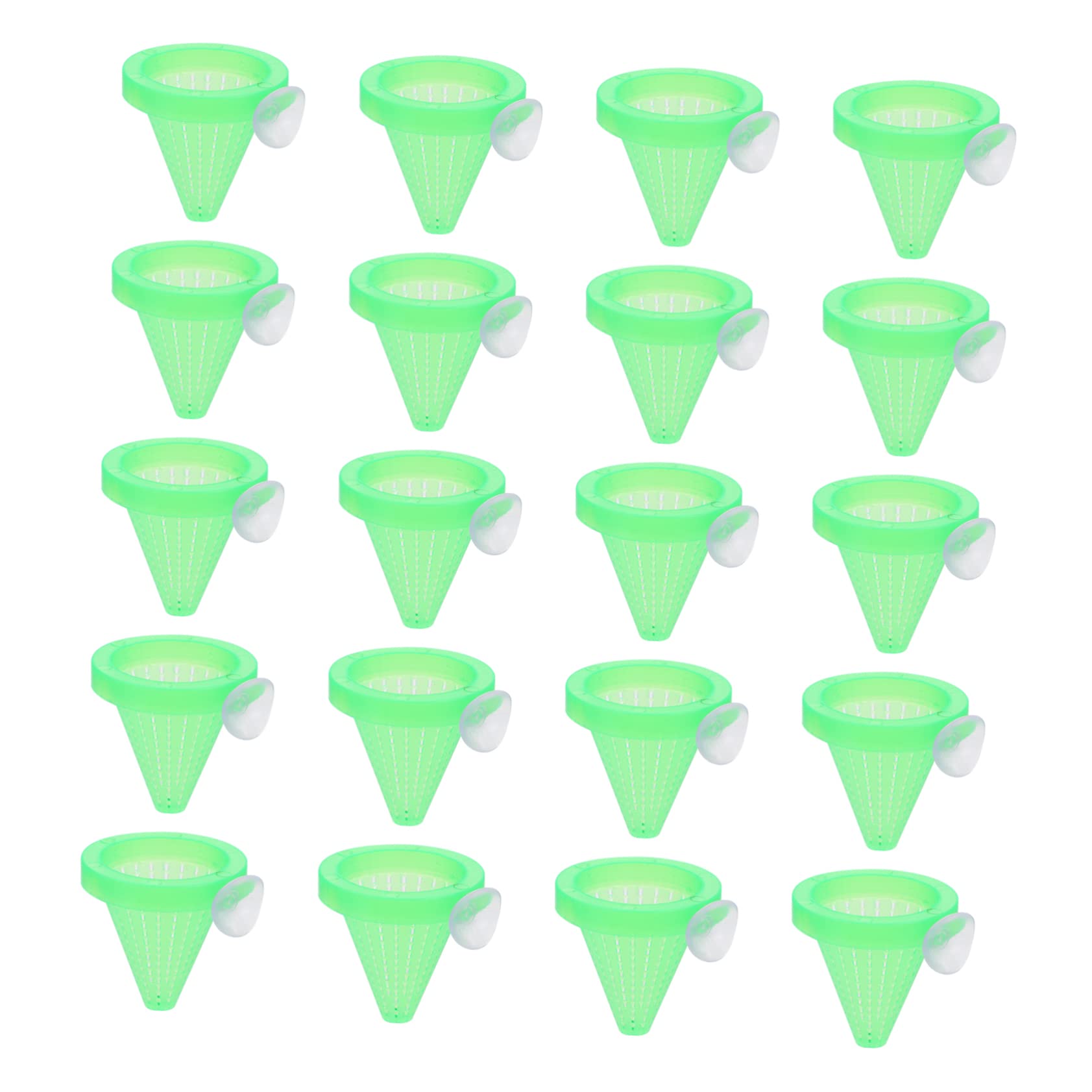 SUPVOX Low Maintenance Plastic Fish Feeder Automatic Floating Feeder with Suction Cups for Aquariums