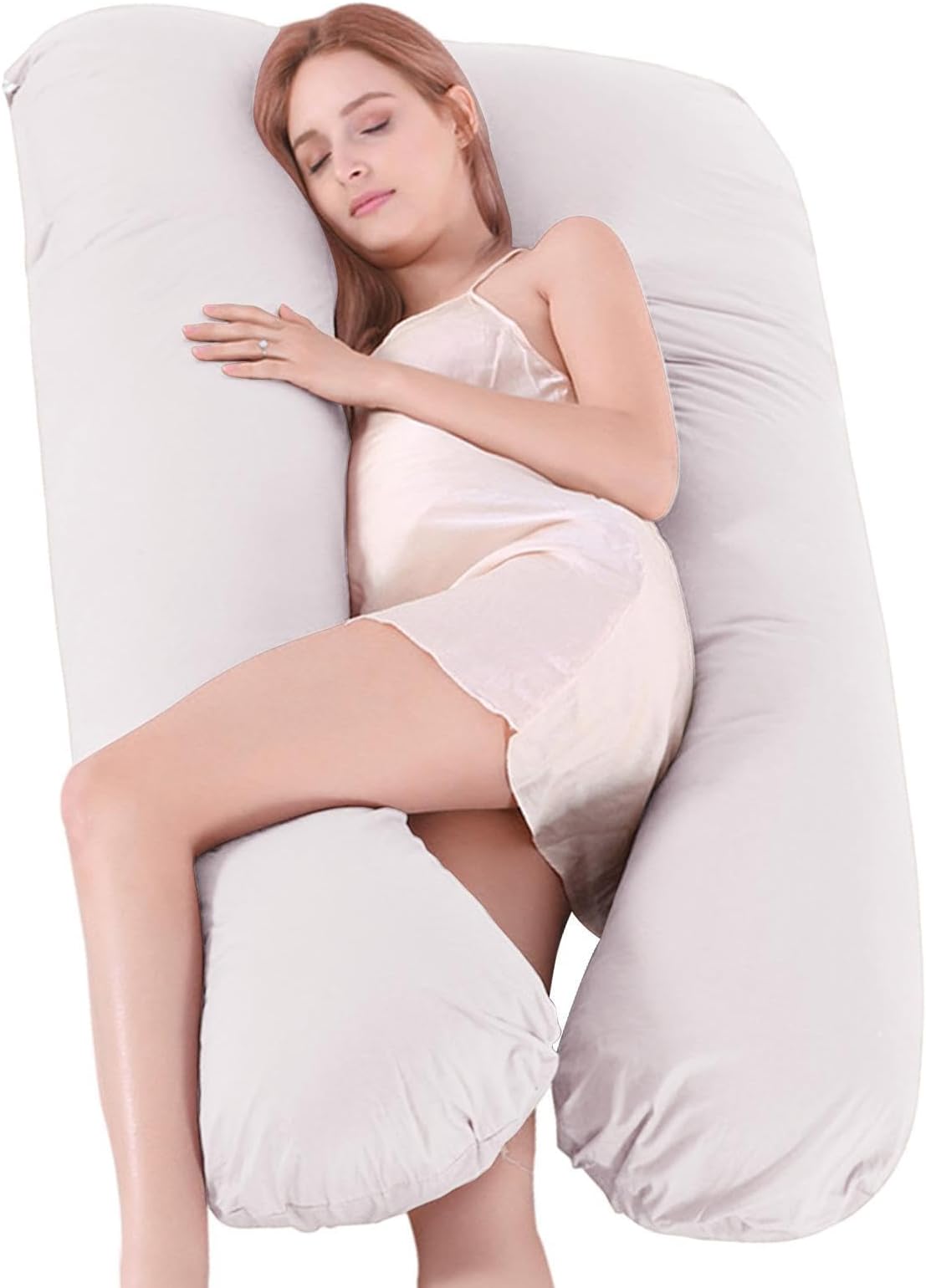 Side Sleeper Pillow - Full Body Maternity Pillow, U-Shape Maternity Pillow for Side Sleeper - Flexible Support Pillow with Removable Cover for Full Body, Soft Pregnancy Pillows for Sleeping