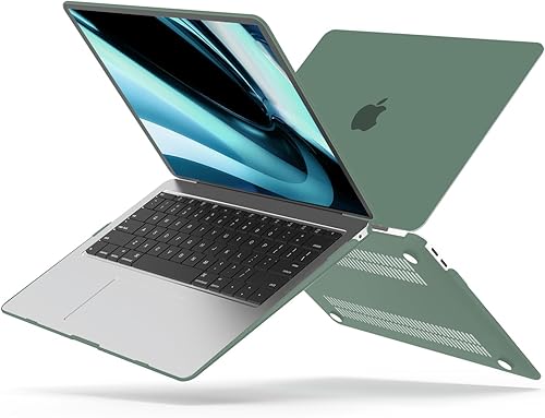 Miniatura 132 de B BELK Funda compatible con MacBook Air de 13 pulgadas 2022 2021 2020 2019 2018 M1 A2337 A2179 A1932 Touch ID, carcasa rígida de plástico para Verde