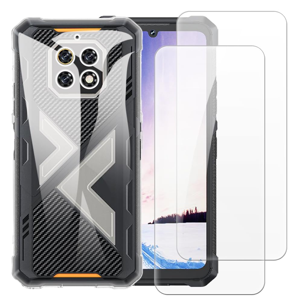 Shantime Funda y Protector de Pantalla para Cubot Kingkong ES 3 - Claro