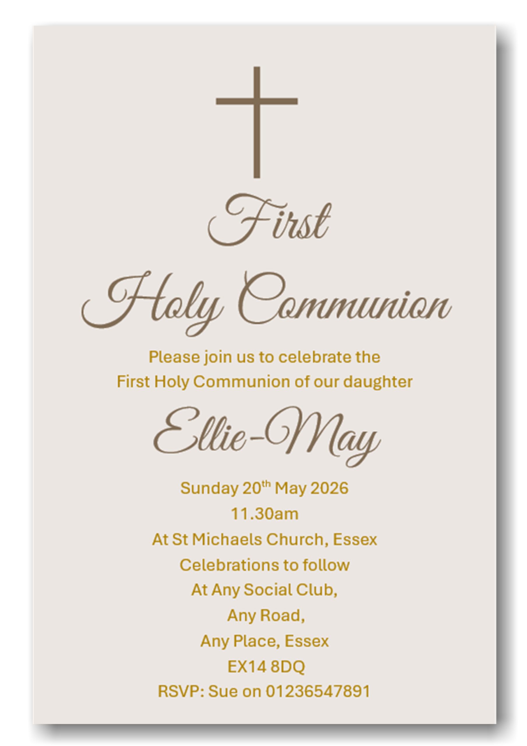 Bespoke Candy Delights Personalised Beautiful Boys - Girls First Holy Communion Invitations - Invites With Envelopes CM18 (30)