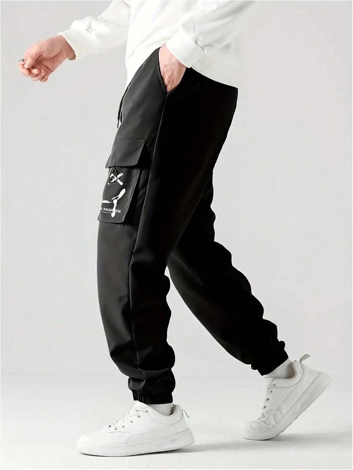 GORGLITTER Boy's Cargo Pants 2 Piece Elastic Waist Hiking Pants Joggers with Pockets - Image 3