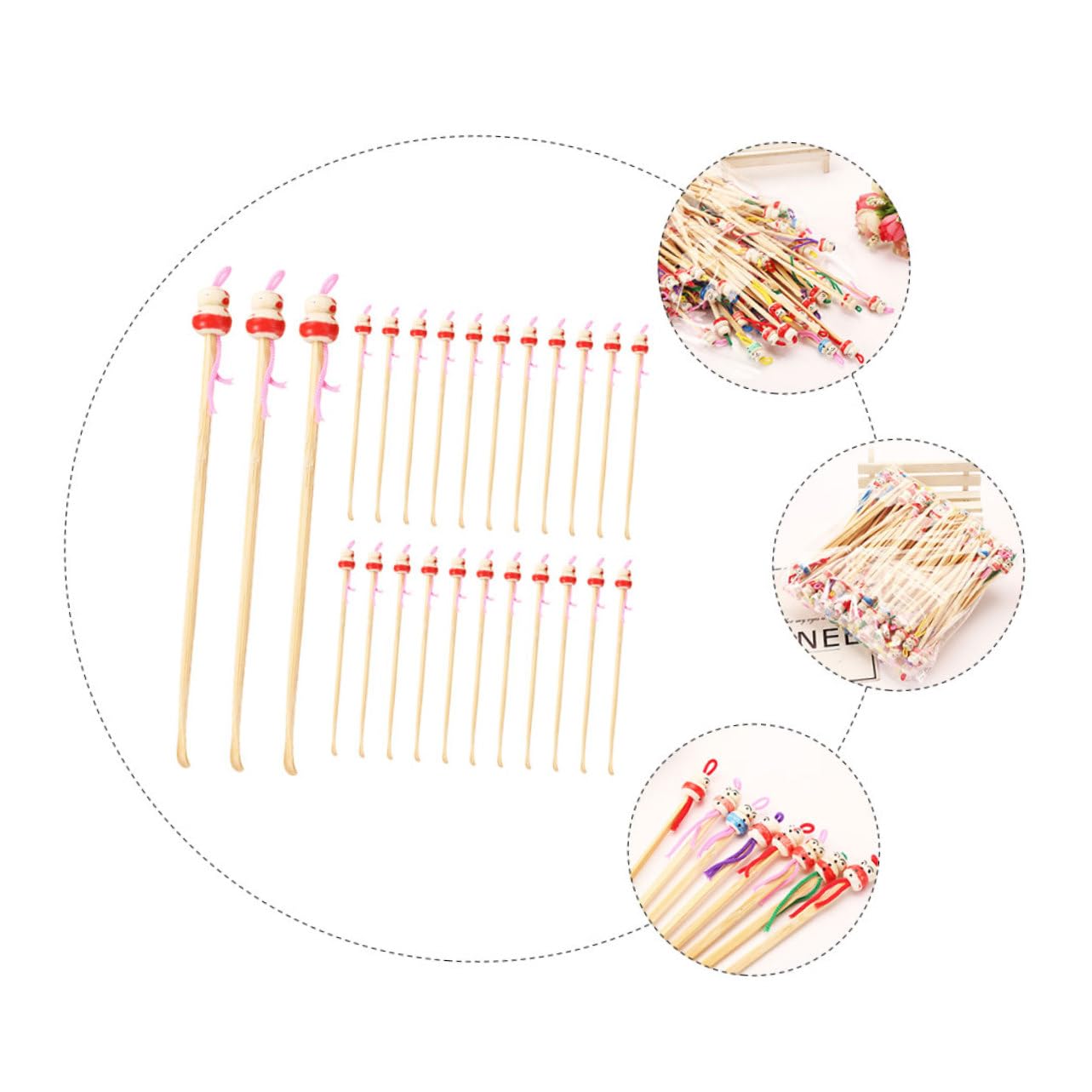 CALLARON 3 Series Herramientas Portátiles Para Recoger Orejas Herramienta De Cera Limpiador De Orejas Herramienta De Limpieza De Cera De Oído Herramienta De Limpieza De Oídos 100 Piezas X 3