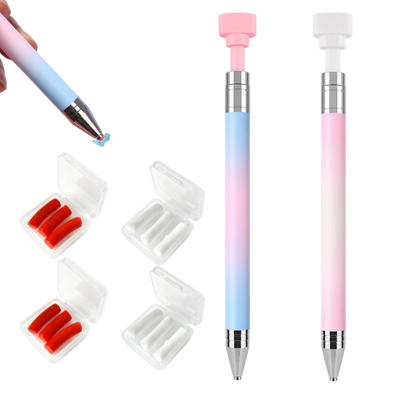 Stylo à cire rechargeable automatique pour ne plus jamais perdre vos petits strass et perles