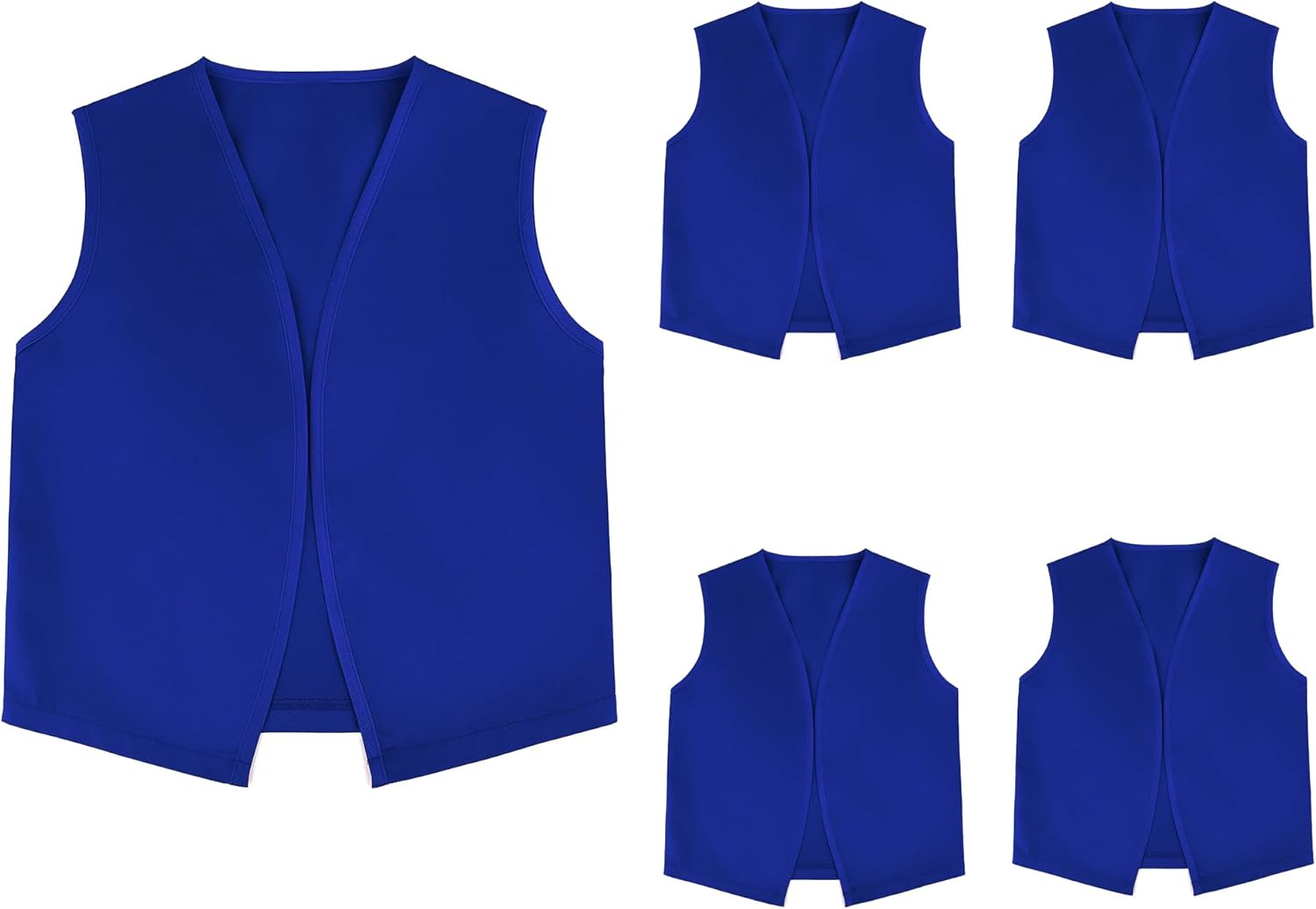 TopTie Kid Volunteer No-Button Child Vest Waistcoat Party Vests 5 Packs