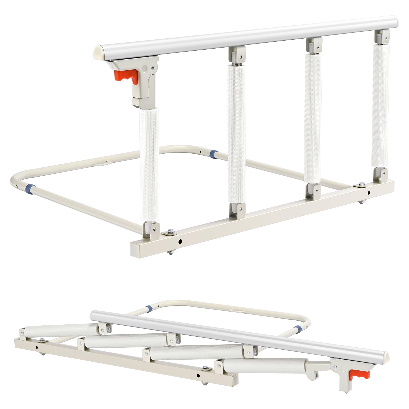 Sponda letto anziani, maniglia pieghevole per la guida del comodino, presa per la protezione della mano di sicurezza anticaduta per anziani, sponde letto anziani sbarra letto bambini 92x45cm