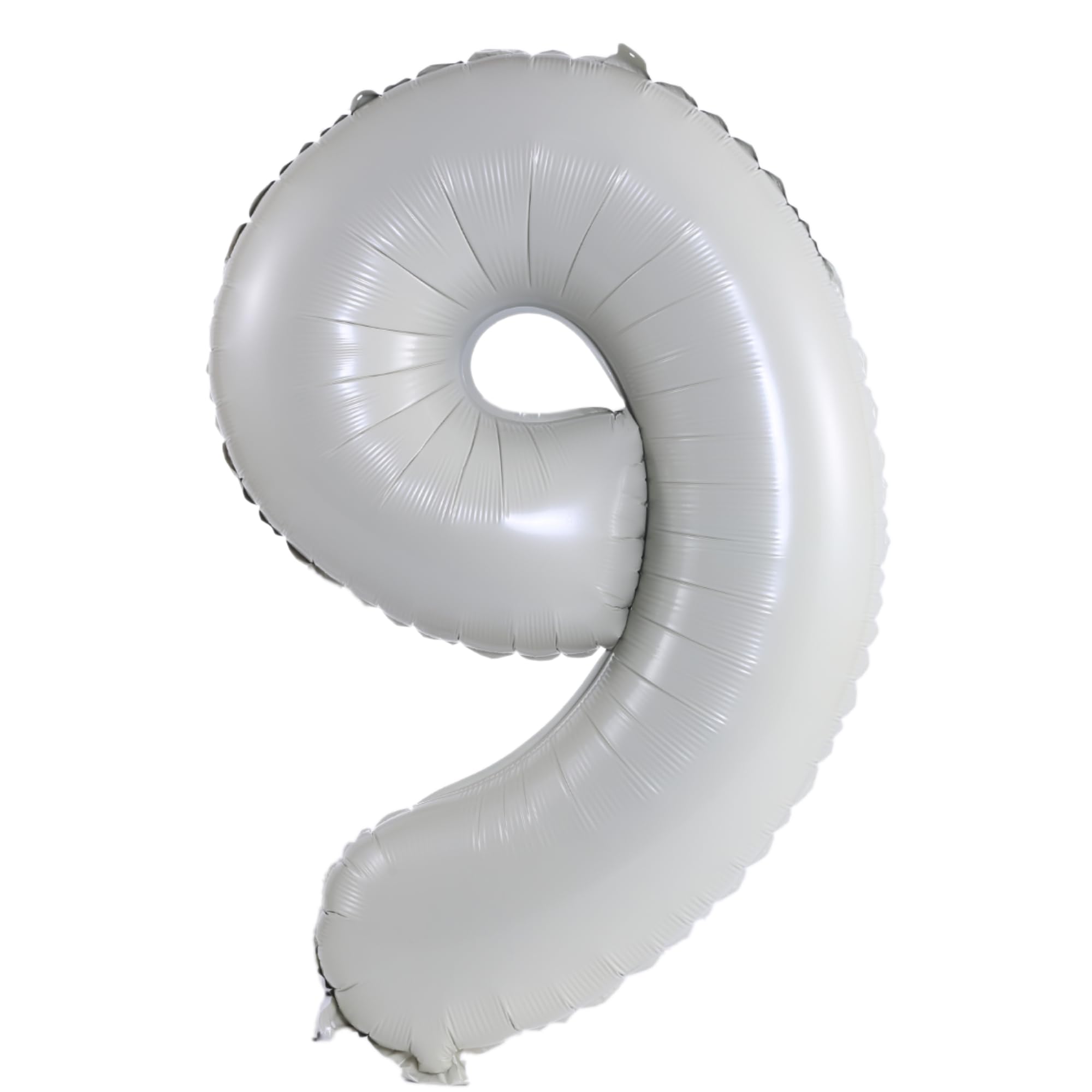 YPSelected 32 Inch Large Foil Helium Number Balloon Birthday Wedding Party 0-9 (Ivory, 9)