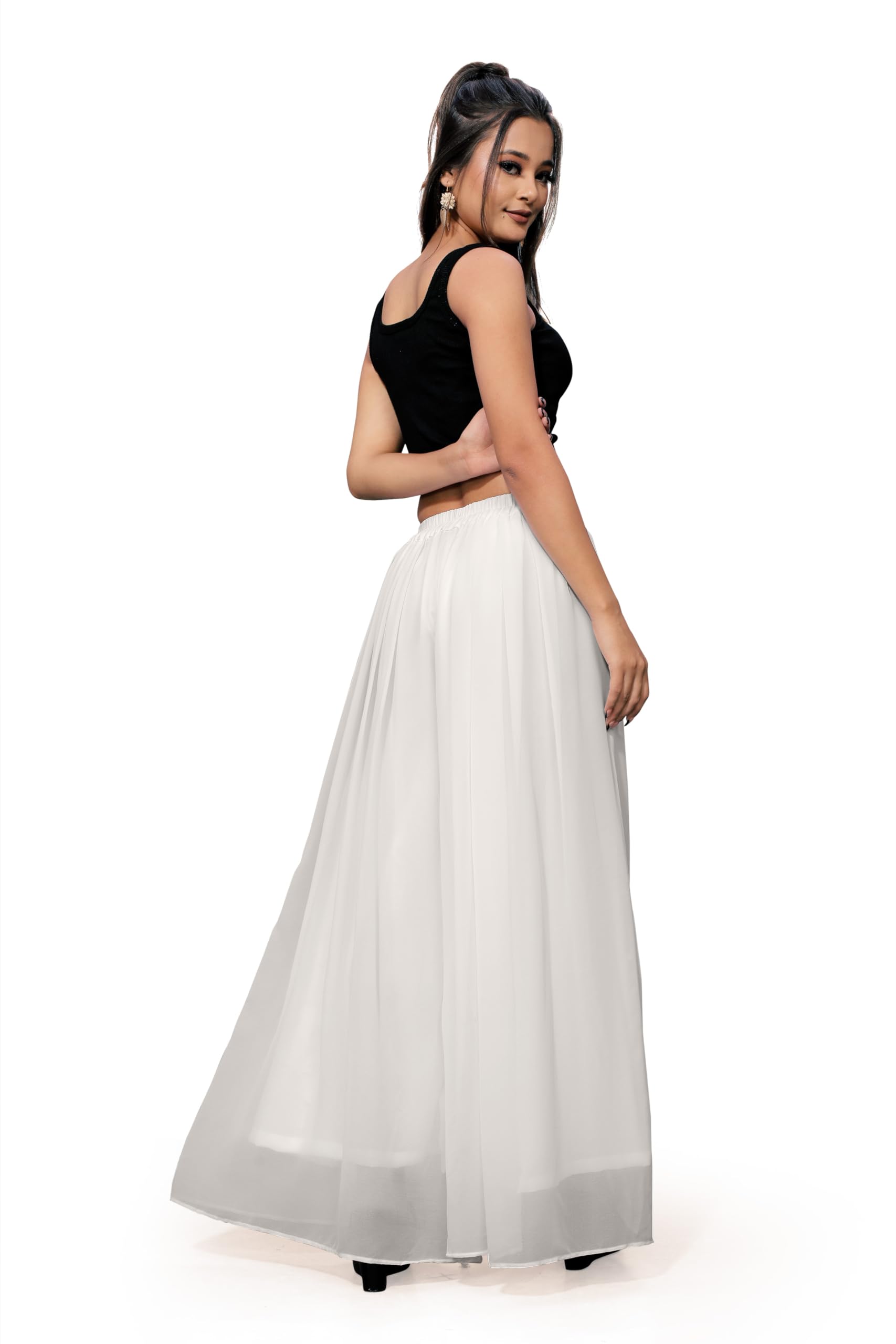 Georgette Bonanza Soft Flared Palazzo (MID Waist)