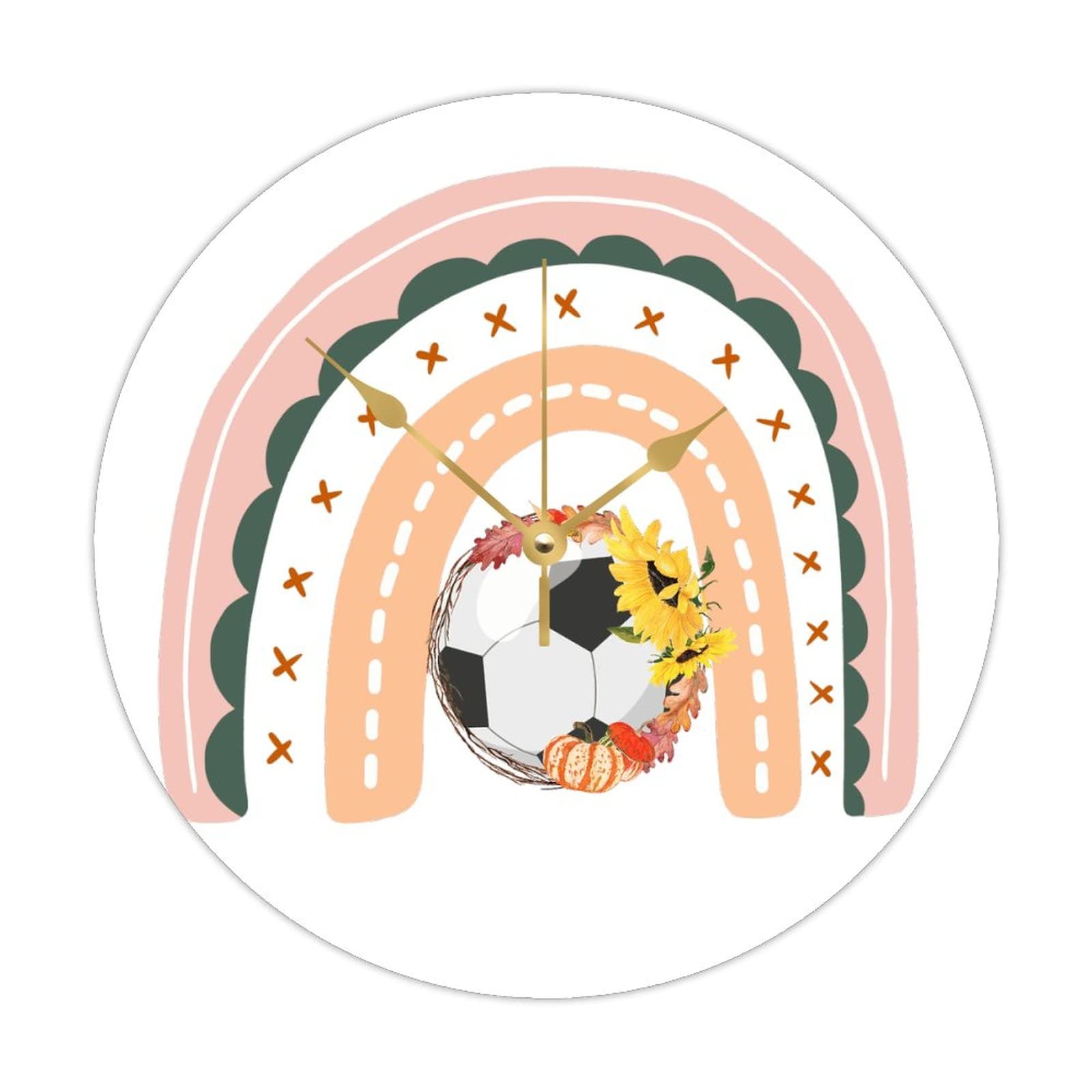 Horloge murale ronde en bois le cadeau de Noel parfait pour les amateurs de sport