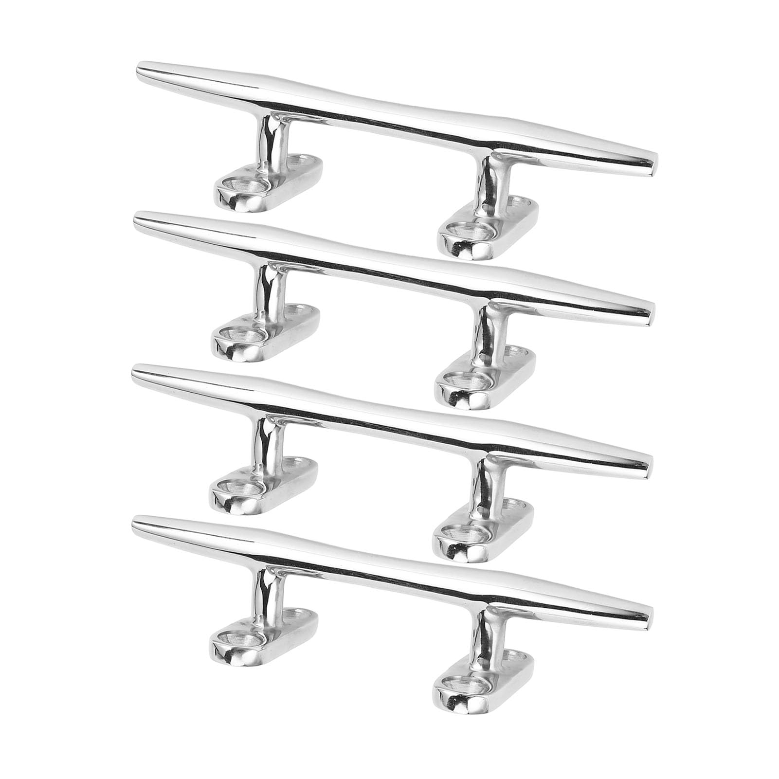 4Pcs Boat Dock Cleat 5 Inch 316 Stainless Steel Secure Fixation Marine Rope Cleat for Yacht Ship Deck Kayak