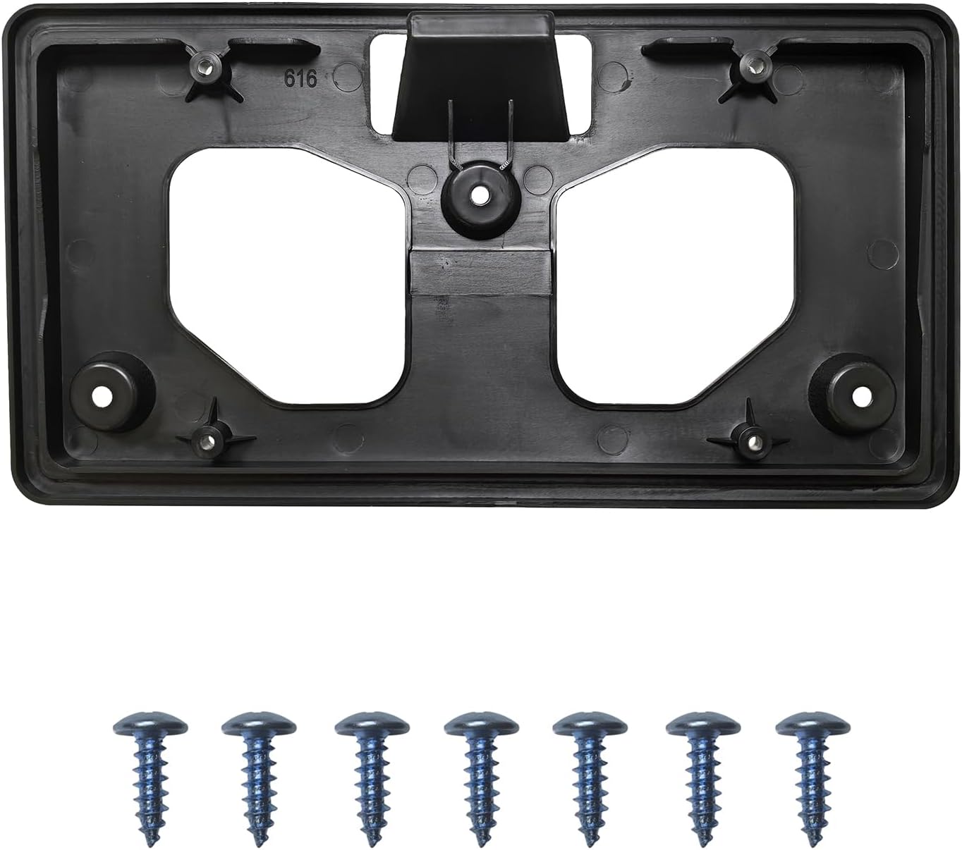 Front License Plate Frame Tag Holder Mounting Bracket Fits for Honda CR-V 2017 2018 2019 Textured Black Replace HO1068124 71145TLAA00