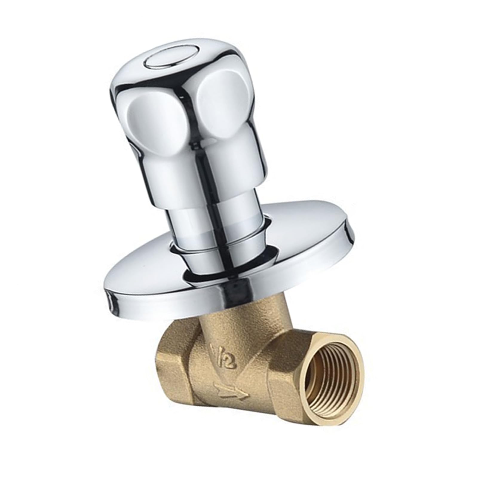Zbiianxer E Alloys Coppers Shower Water Regulator Shower Head Control Switches Flows Water Stop Valves For Most Bathrooms Head Control Switches