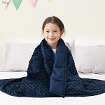 Mr. Sandman Weighted Blanket, Minky Dots and Cooling Microfiber Heavy Blanket, Soft and Cozy Weighted Throw for Sleeping and Calm,36 x 48in, 3lbs, Grey