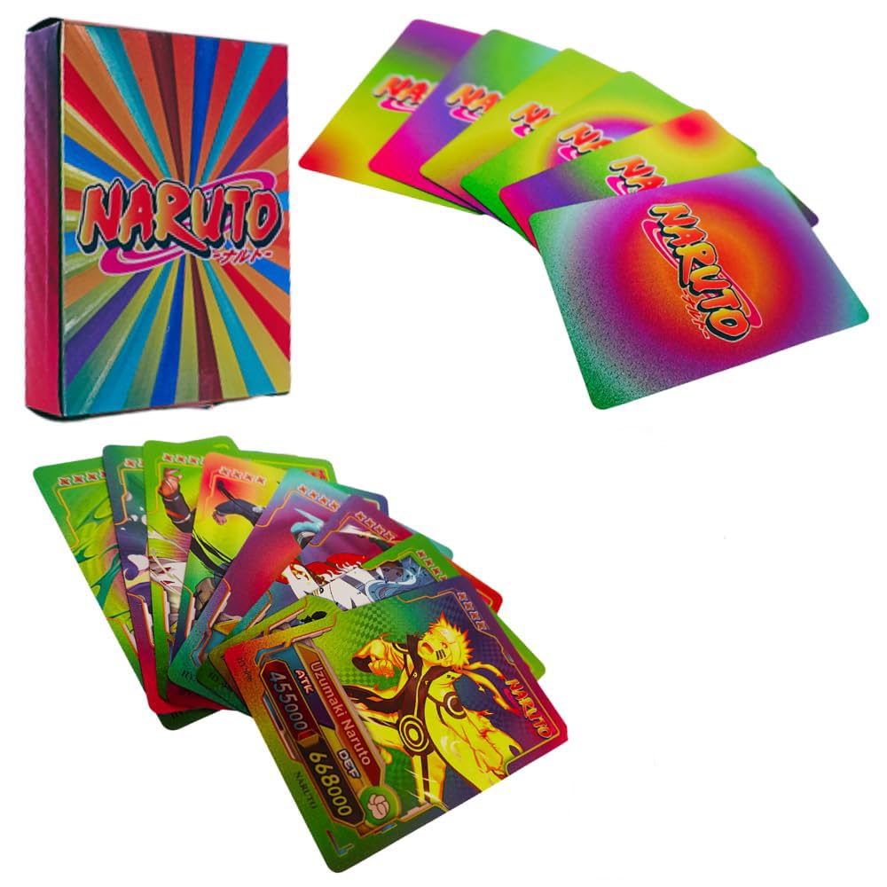 Naruto Anime Card Desk Pack | 55 Foil Collectible CCG Cards