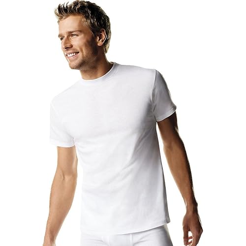 Hanes Big Men’s Tagless ComfortSoft Crew Undershirt Tall, Various Pack Size Options (3 Pack or 5 Pack)