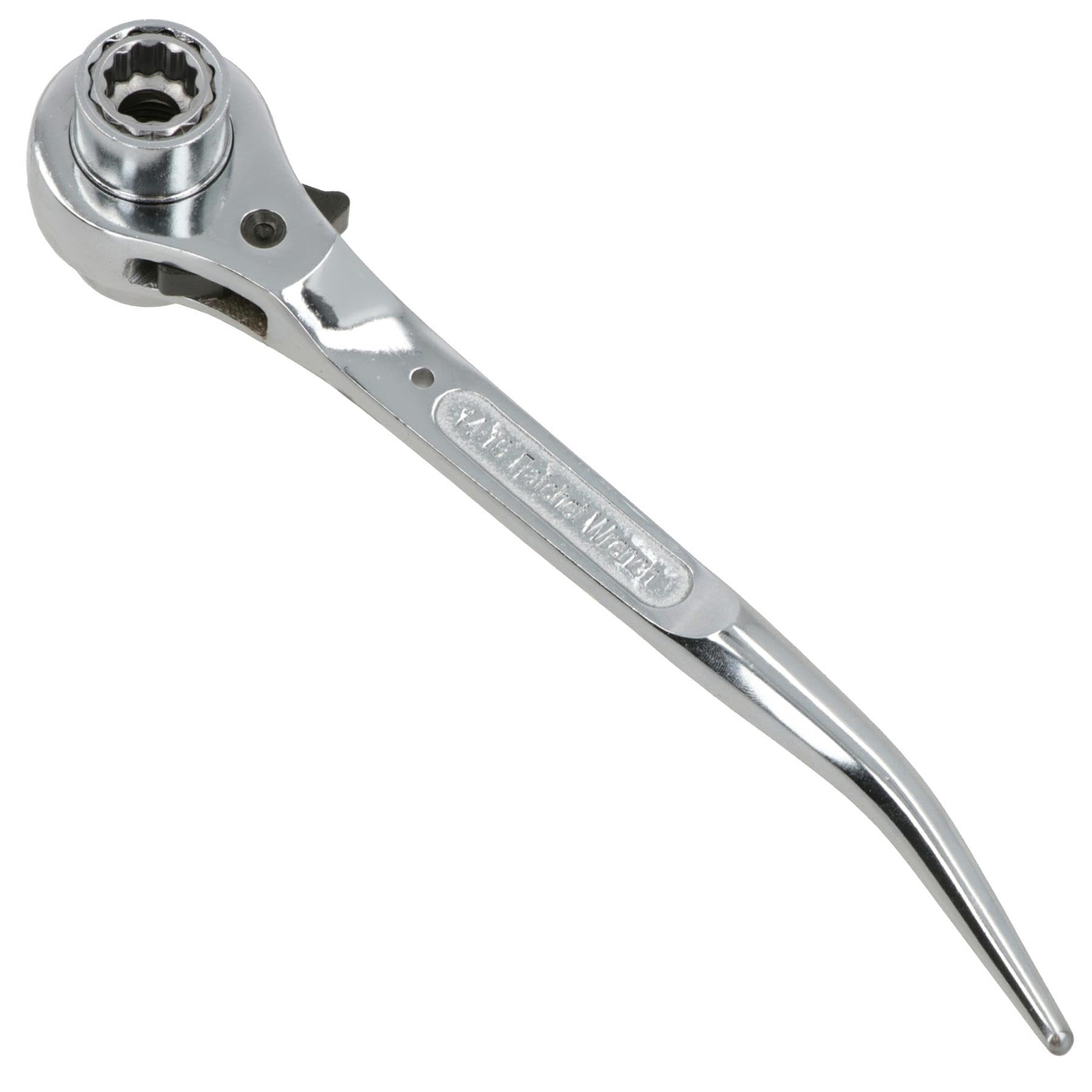 Ab Tools Silver Scaffolding Spanner Ratcheting Ratchet Podger Scaffolders Wrench 14 17 19 21Mm