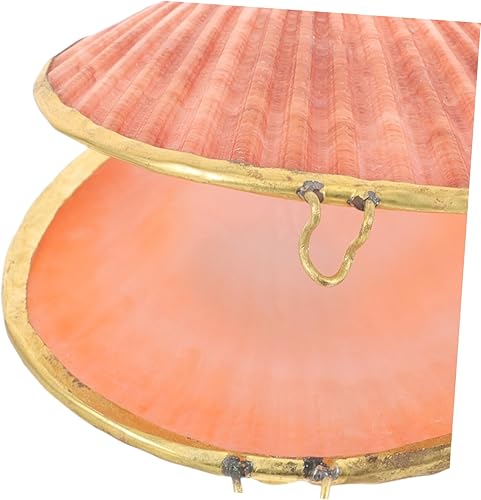 Miniatura 8 de COHEALI Caja de la caja de anillo de decoración del hogar decoración de escritorio pequeño collar contenedor organizador de joyas shell caja