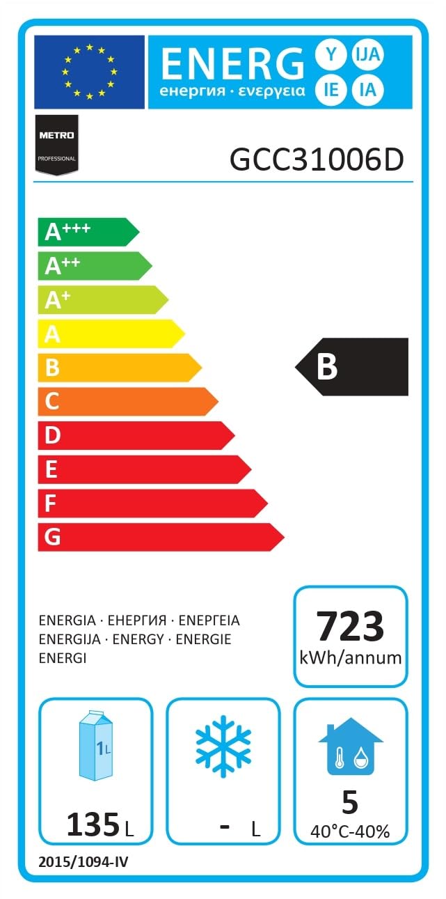 METRO Professional Mesa refrigerada GCC31006D, acero inoxidable, 204 L, 400 W, 6 cajones, plateado, ideal para restaurantes