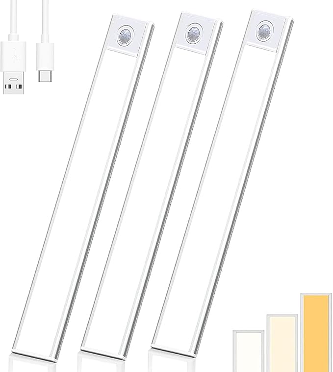 3 Pack Under Lighting Wireless, 34LED Motion Sensor Closet