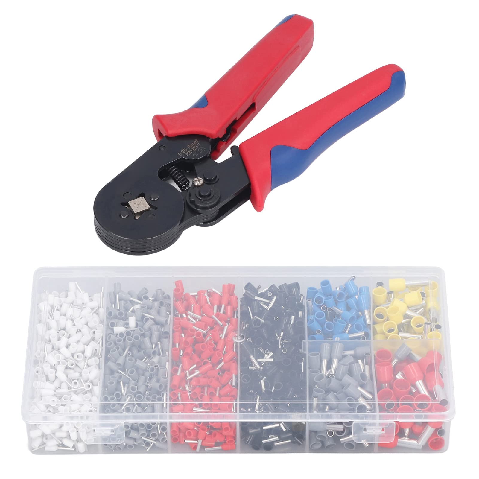 Ensemble de 1800 embouts de fil pour sertir avec pince de sertissage de virole ergonomique