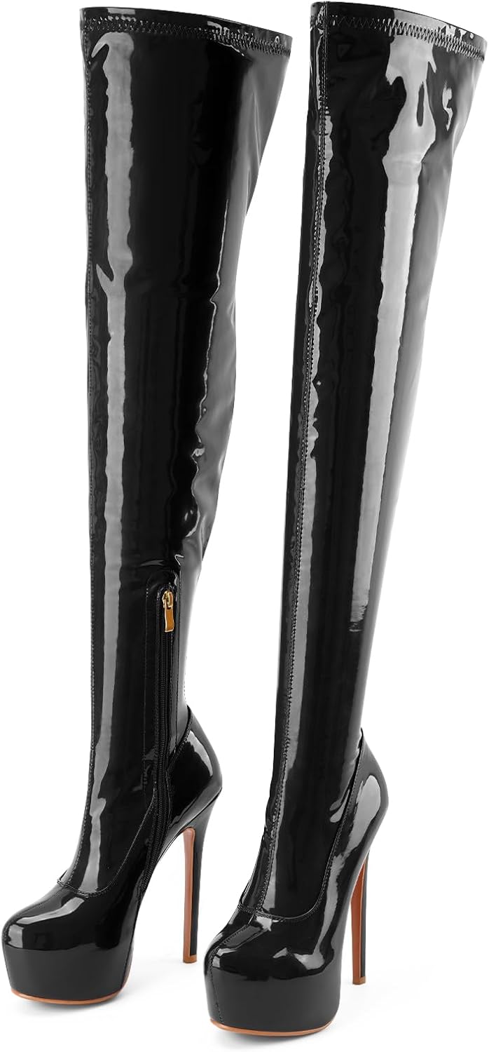Women's Platform Thigh High Stiletto Boots Sexy Over The Knee Boots