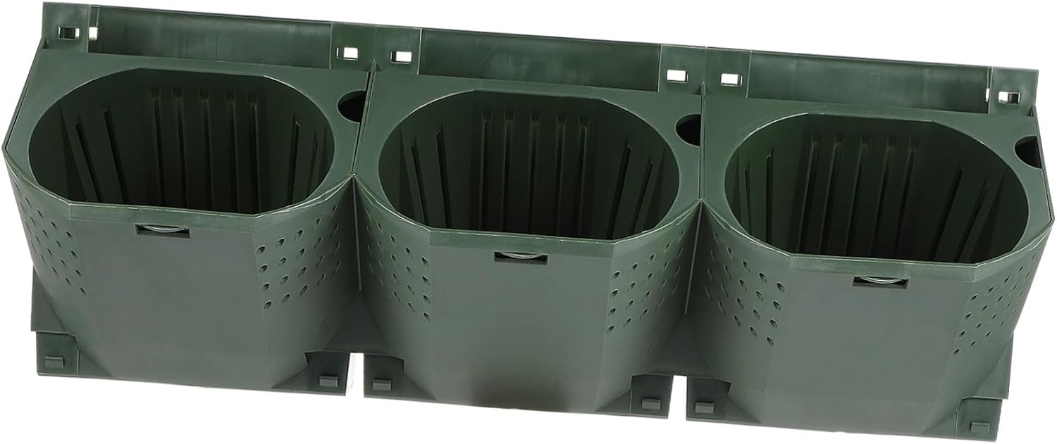 Stackable Vertical Wall Planter with Ventilated Pots for Indoor Outdoor Balcony Apartment Garden Wall Mounted Background Pot Container for Efficient Space Saving and Healthy Plant