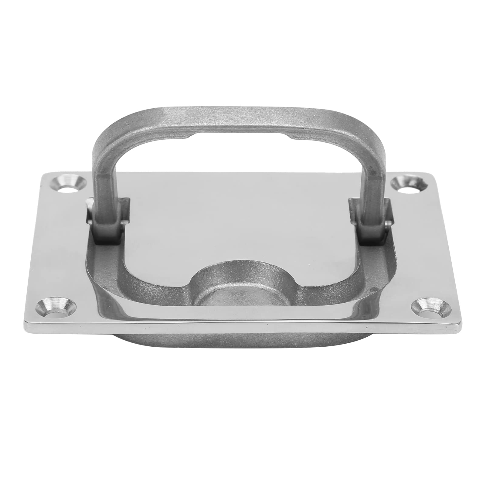 Maniglia a Tirante ad Anello per Barche, 96x70 mm Maniglia per Maniglioni per Barche in Acciaio Inox 316 Boccaporti per Barca a Filo Quadrati Maniglia Chiusura per Porta a Botola per Mobili
