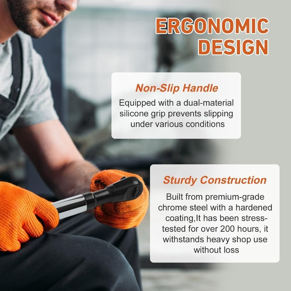 Offset Extension Wrench-Impact, Electric Ratchet Wrench, Chain Drive Wrench Extender, 1/2-Inch Electric Drill Adapter with 4 Conversion Adapters, Heavy-Duty Slim Design for Tight Spaces(D)