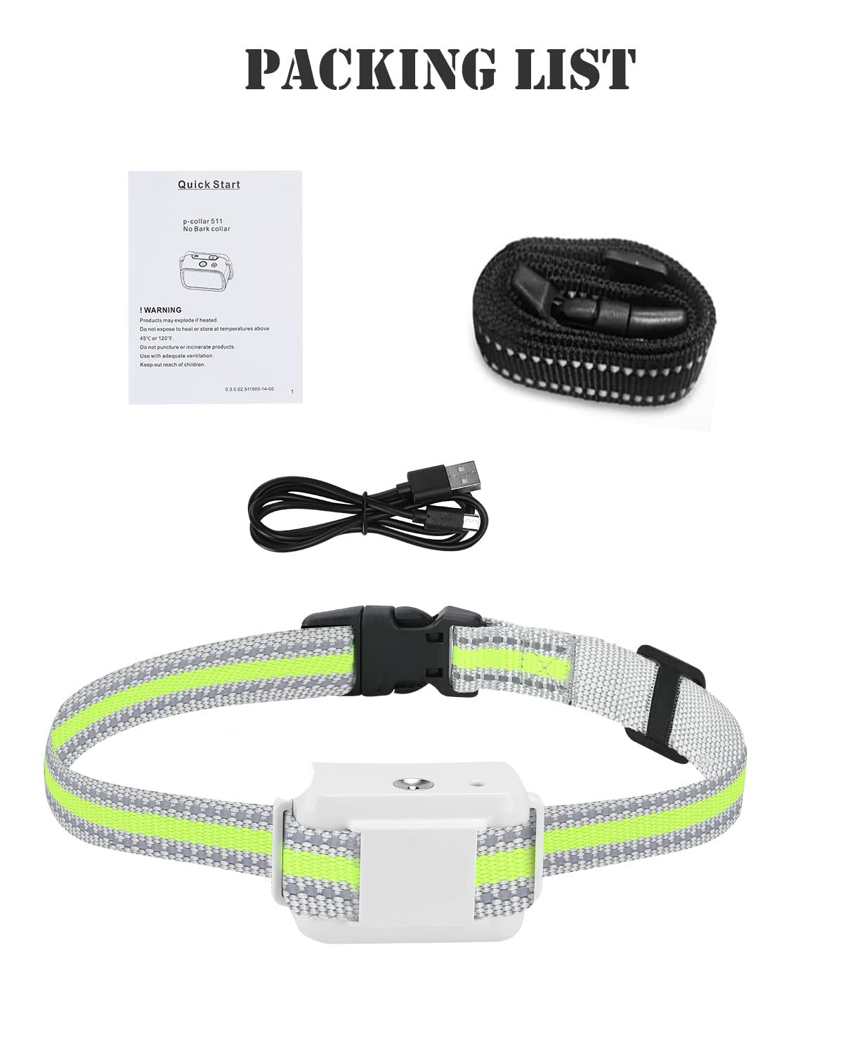 Collier en Cuir de citronnelle, [sans supplément de citronnelle] Collier en Cuir de pulvérisation avec 2 Niveaux de pulvérisation et de sensibilité réglables, Collier de Chien de citronnelle