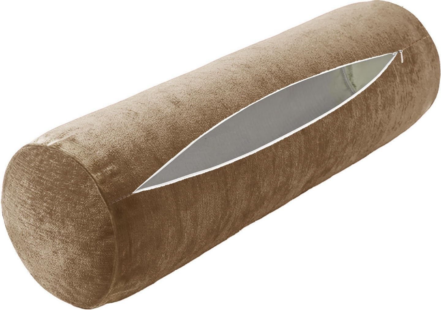 Neck Roll Pillow Case Cover Only - Cervical Pillowcovers with Zipper Cylinder Soft Bolster Pillowcases for Cylindrical Cushion(4,2pcs:80x12cm/31x5")